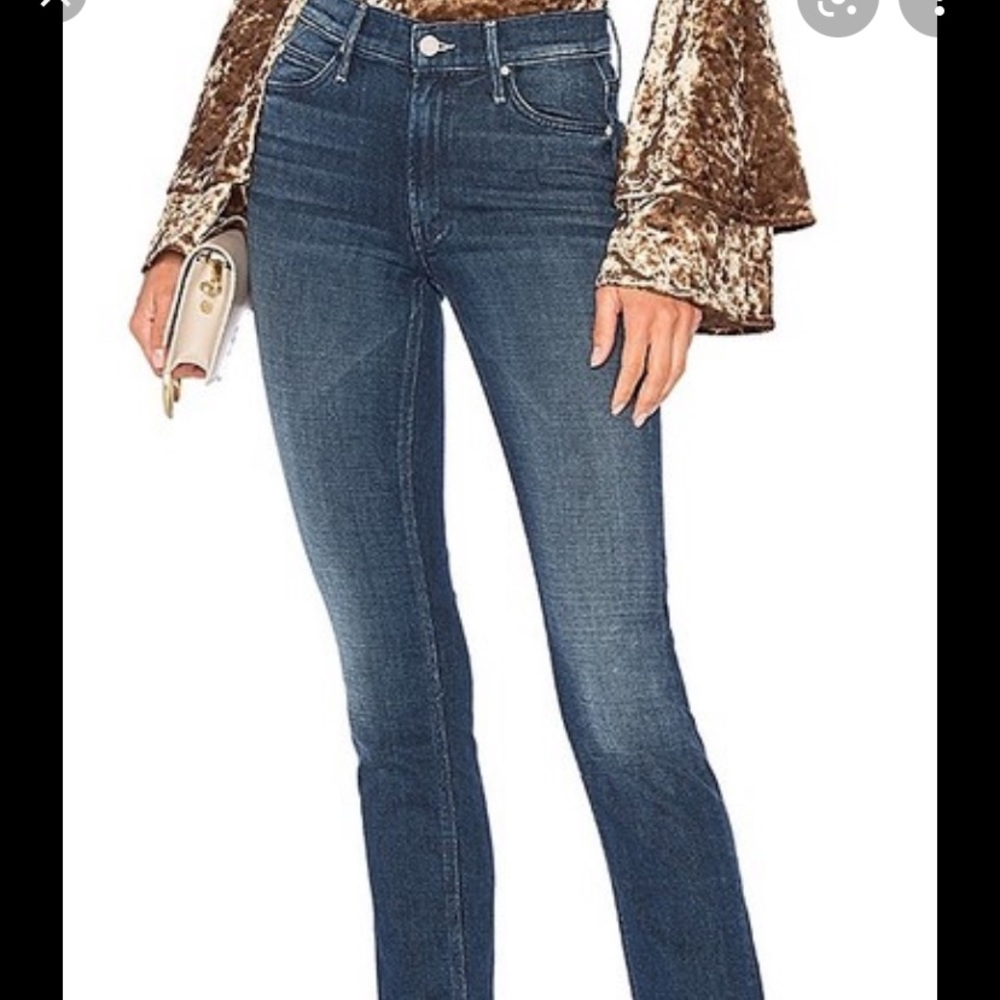 Mother the rascal slit undone hem jeans